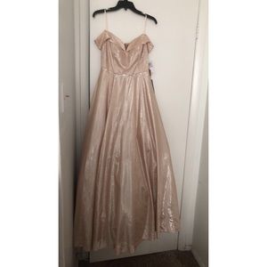 MACY’S OFF THE SHOULDER EVENING DRESS
